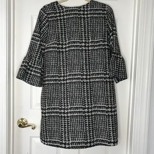Black and white pattern dress